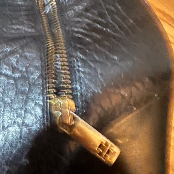 Tory Burch Dabney pebbled leather high wedge boots - Picture 4 of 5